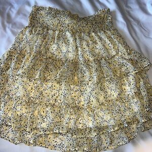 Floral Yellow Skirt